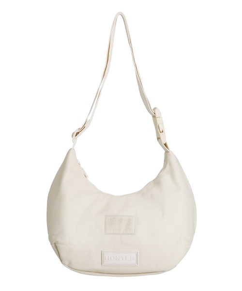 HUNTER ホワイト ショルダーバッグ HUNTER/ハンター ショルダーバッグ NYLON MIDI HOBO ナイロン