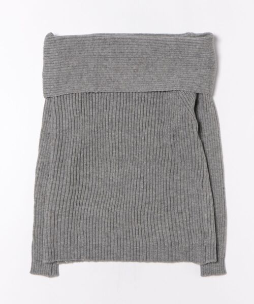 Lace Ladies（レースレディース）の「ソリッドカラー オフショルダー リブ ニット トップス（ニット/セーター・レディース・アイボリー/ブラック/グレー・FREE）」の21枚目の写真