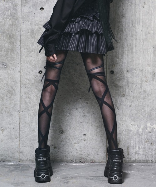 ハイウエストエンブレムボタン付きフリルパンツ（その他パンツ