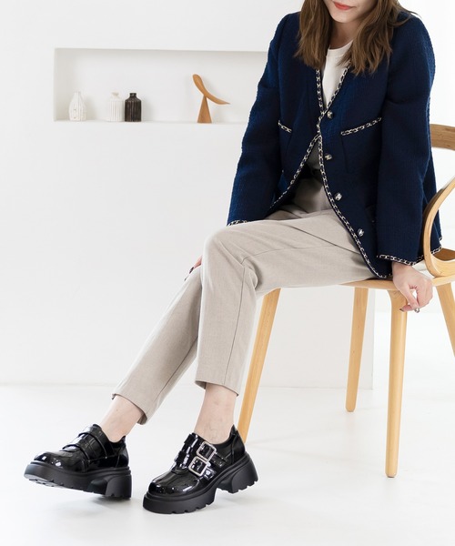 attagirl（アタガール）の「厚底ダブルストラップローファー（ローファー・レディース・ブラック/シルバー/ブラック系その他・LL/3L/S/M/L）」の11枚目の写真
