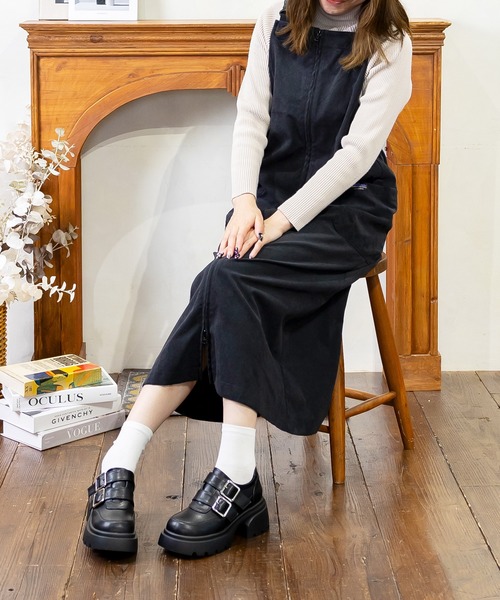 attagirl（アタガール）の「厚底ダブルストラップローファー（ローファー・レディース・ブラック/シルバー/ブラック系その他・LL/3L/S/M/L）」の17枚目の写真