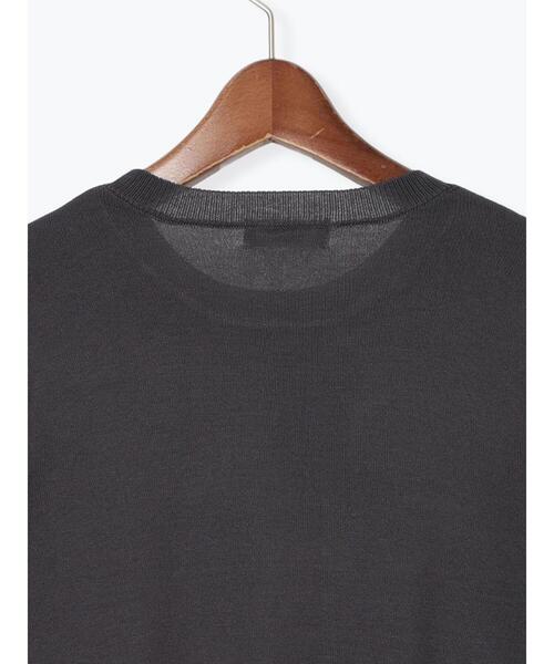 Te chichi TERRASSE（テチチテラス）の「ハーフスリーブニット（ニット/セーター・レディース・チャコールグレー/オフホワイト/ブラウン/パープル・F）」の13枚目の写真