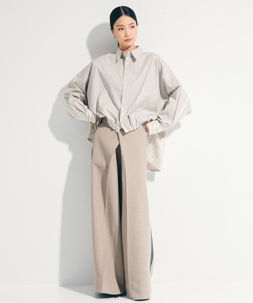 UJOH/ウジョー】《STUDIOUS別注》ドローコードストライプシャツ