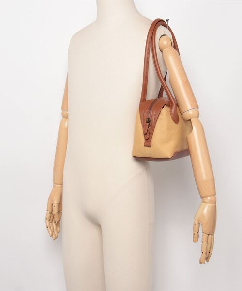 THEATRE PRODUCTS（シアタープロダクツ）の「キャンバスコンビハンドバッグM（ハンドバッグ・レディース・ブラウン/ブラック・FREE）」の6枚目の写真