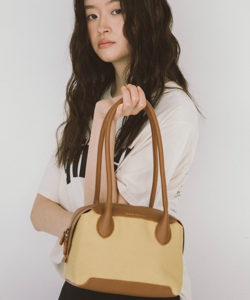 THEATRE PRODUCTS（シアタープロダクツ）の「キャンバスコンビハンドバッグM（ハンドバッグ・レディース・ブラウン/ブラック・FREE）」の12枚目の写真