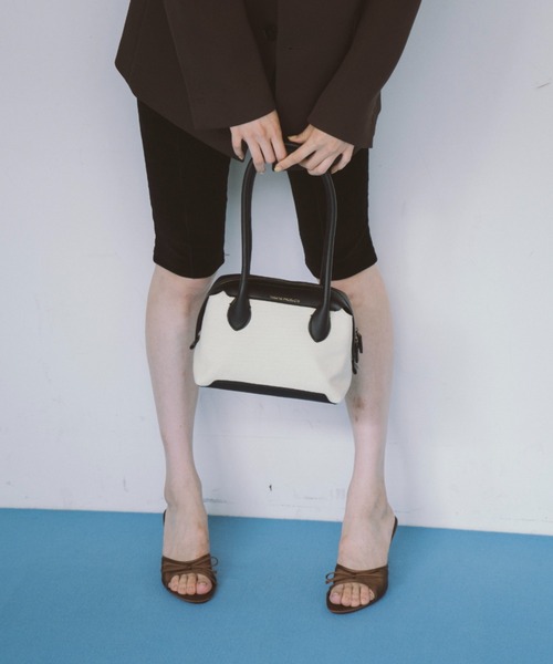 THEATRE PRODUCTS（シアタープロダクツ）の「キャンバスコンビハンドバッグM（ハンドバッグ・レディース・ブラウン/ブラック・FREE）」の17枚目の写真