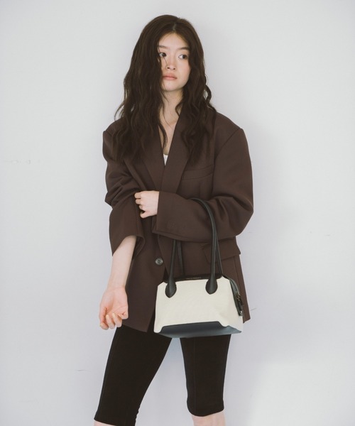 THEATRE PRODUCTS（シアタープロダクツ）の「キャンバスコンビハンドバッグM（ハンドバッグ・レディース・ブラウン/ブラック・FREE）」の19枚目の写真