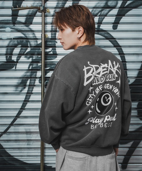 improves（インプローブス）の「CVC半起毛スウェット バックプリント 長袖 トレーナー（スウェット・メンズ・ブラック系/ブラック・LARGE/MEDIUM）」の13枚目の写真