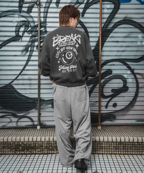 improves（インプローブス）の「CVC半起毛スウェット バックプリント 長袖 トレーナー（スウェット・メンズ・ブラック系/ブラック・LARGE/MEDIUM）」の15枚目の写真