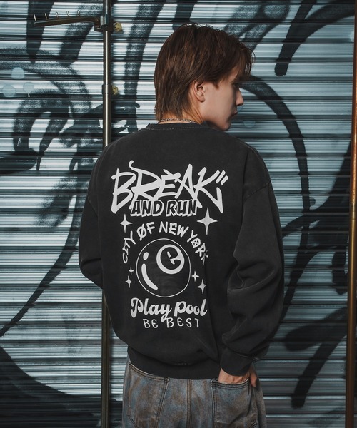 improves（インプローブス）の「CVC半起毛スウェット バックプリント 長袖 トレーナー（スウェット・メンズ・ブラック系/ブラック・LARGE/MEDIUM）」の16枚目の写真