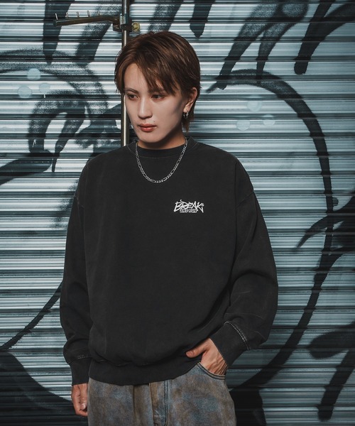 improves（インプローブス）の「CVC半起毛スウェット バックプリント 長袖 トレーナー（スウェット・メンズ・ブラック系/ブラック・LARGE/MEDIUM）」の9枚目の写真