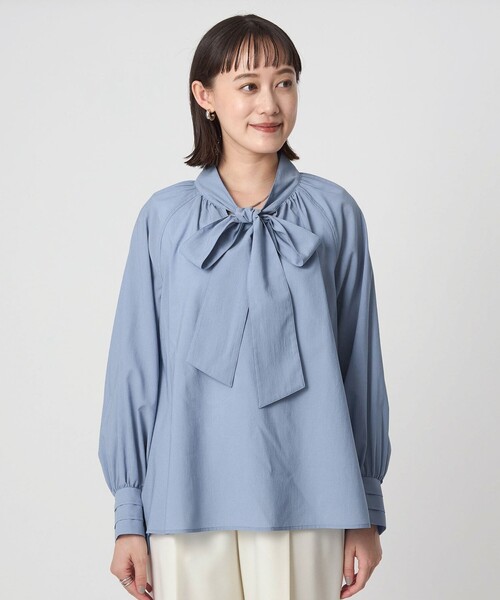 ボウタイ ギャザー ブラウス（シャツ/ブラウス）｜green label