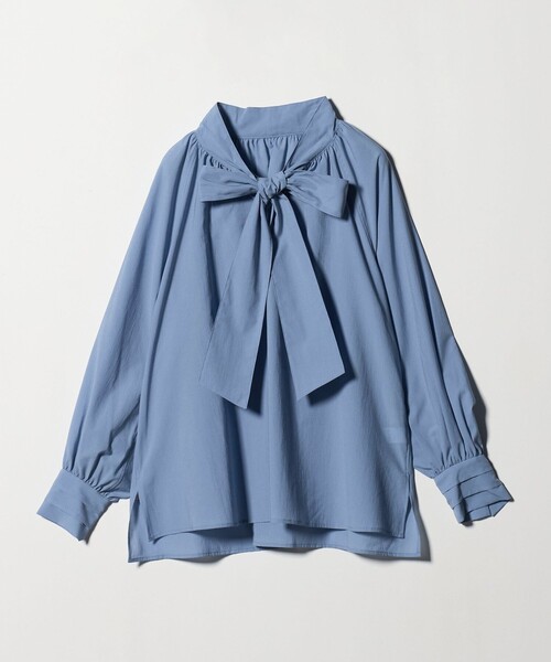 【新品タグ付き】ギャザーボウタイ長袖ブラウス 新品タグ付き】ギャザーボウタイ長袖ブラウス セール】 〈手洗い