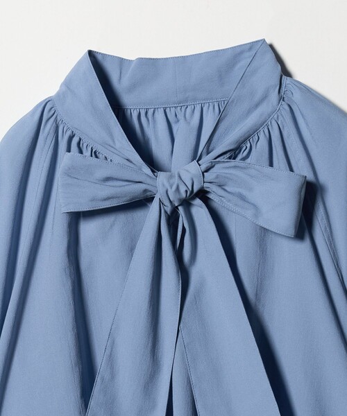 新品　2025 グリーンレーベル　ジャケット　パンツ　ボウタイ　シャツ　120 セール】ボウタイ ギャザー ブラウス（シャツ/ブラウス）｜green label
