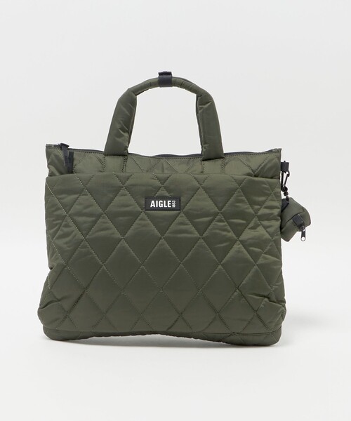 AIGLE(エーグル)の「<AIGLE>キルティング ショルダーバッグ 2WAY(ショルダーバッグ・レディース・オリーブ/ブラック・FREE)」の3枚目の写真