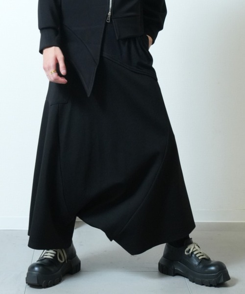 セール】Asymmetry wide sarouel pants / アシンメトリー ワイド