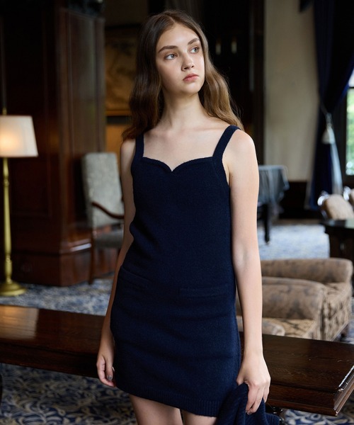 EIMY ISTOIRE（エイミーイストワール）の「ロゴボタンニットセットワンピース（ワンピース・レディース・オフホワイト/グレー/ネイビー・F）」の12枚目の写真