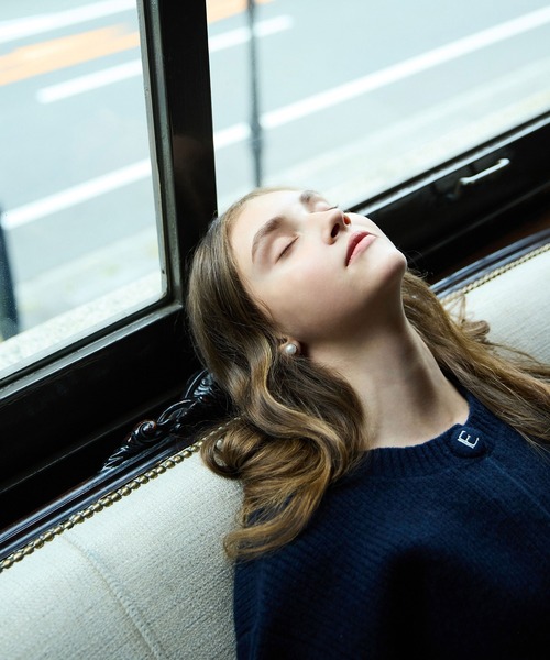 EIMY ISTOIRE（エイミーイストワール）の「ロゴボタンニットセットワンピース（ワンピース・レディース・オフホワイト/グレー/ネイビー・F）」の16枚目の写真