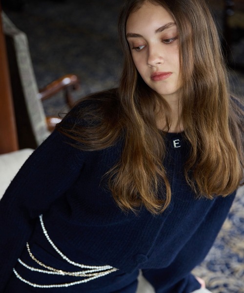 EIMY ISTOIRE（エイミーイストワール）の「ロゴボタンニットセットワンピース（ワンピース・レディース・オフホワイト/グレー/ネイビー・F）」の17枚目の写真