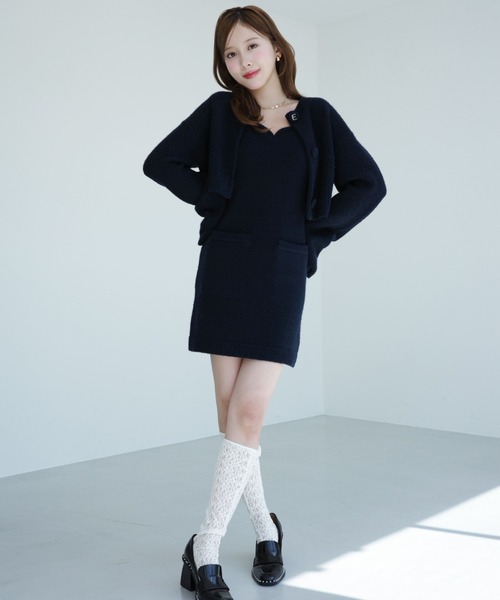 ロゴボタンニットセットワンピース（ワンピース）｜EIMY ISTOIRE