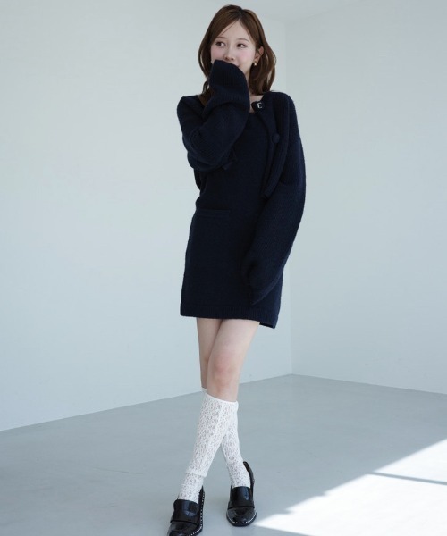 ロゴボタンニットセットワンピース（ワンピース）｜EIMY ISTOIRE
