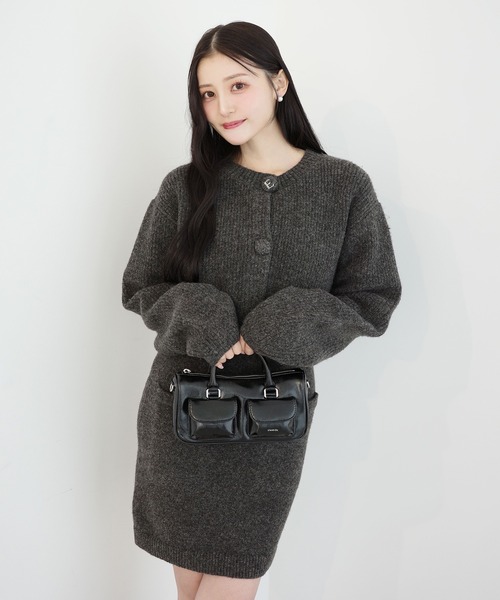 ロゴボタンニットセットワンピース（ワンピース）｜EIMY ISTOIRE