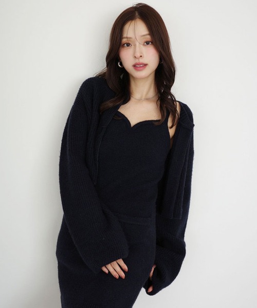 eimy istoire EIMYロゴボタンニットセットワンピース エイミーイストワール EIMY ISTOIRE EIMYロゴボタンニットセット