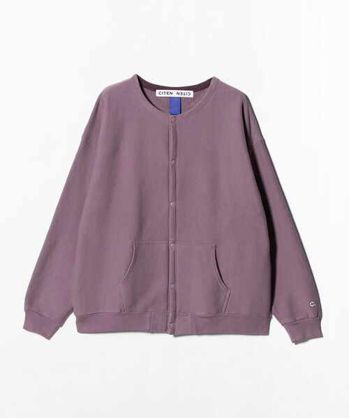 CITEN（シテン）の「＜CITEN＞スナップスウェットブルゾン（カーディガン/ボレロ・メンズ・イエロー/ダークグレー/パープル/ライトグレー/モカ・M/L）」の22枚目の写真