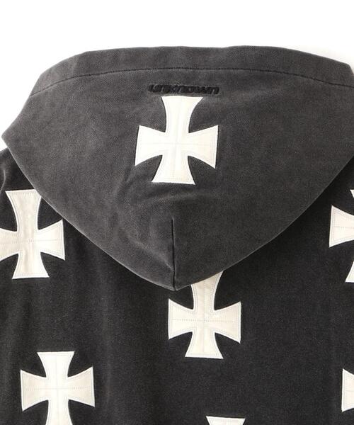 UNKNOWNLONDON/アンノウンロンドン/LHP別注 Leather Cross Zip Hoodie