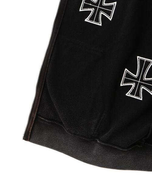UNKNOWNLONDON/アンノウンロンドン/LHP別注 Leather Cross Zip Hoodie