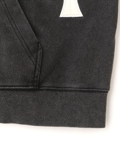 UNKNOWN LONDON(アンノウン・ロンドン)の「UNKNOWNLONDON/アンノウンロンドン/LHP別注 Leather Cross Zip Hoodie(パーカー・メンズ・ブラック/ホワイト・M/L/XL)」の9枚目の写真