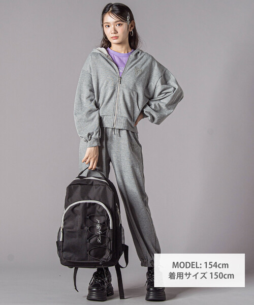 ZIDDY（ジディ）の「パーカーボトムセット(130~160cm)（セットアップ・キッズ・グレー/ブラック・150cm/FREE/130cm/140cm）」の3枚目の写真