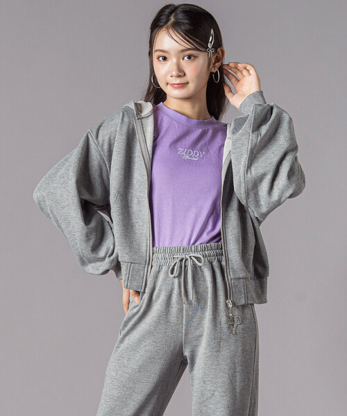 ZIDDY（ジディ）の「パーカーボトムセット(130~160cm)（セットアップ・キッズ・グレー/ブラック・150cm/FREE/130cm/140cm）」の5枚目の写真