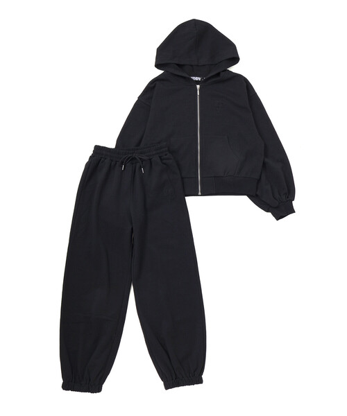 ZIDDY（ジディ）の「パーカーボトムセット(130~160cm)（セットアップ・キッズ・グレー/ブラック・150cm/FREE/130cm/140cm）」の8枚目の写真