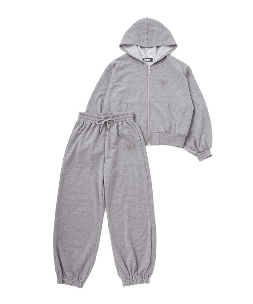 ZIDDY（ジディ）の「パーカーボトムセット(130~160cm)（セットアップ・キッズ・グレー/ブラック・150cm/FREE/130cm/140cm）」の11枚目の写真