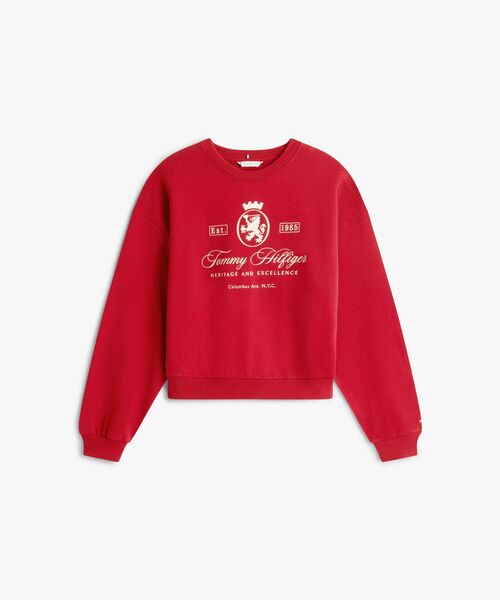 TOMMY HILFIGER(トミーヒルフィガー)の「バーシティクレストテリートレーナー(スウェット・レディース・ネイビー/モスグリーン/レッド・SMALL/MEDIUM/X-SMALL)」の15枚目の写真