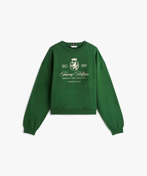 トミー ヒルフィガー（ ）/バーシティクレストテリートレーナー セール】バーシティクレストテリートレーナー（スウェット）｜TOMMY