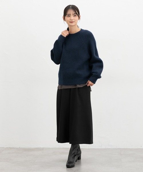 Honeys(ハニーズ)の「クルーネックニット(ニット/セーター・レディース・ブルー系その他/ネイビー系/オレンジ系その他/ベージュ系その他/ブラウン系その他・M/L/S/LL)」の14枚目の写真