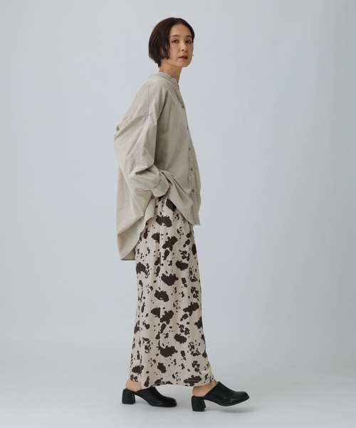 LEPSIM（レプシィム）の「加工コーデュロイシャツチュニック　598092（シャツ/ブラウス・レディース・グレー系その他/ベージュ系その他・FREE）」の12枚目の写真