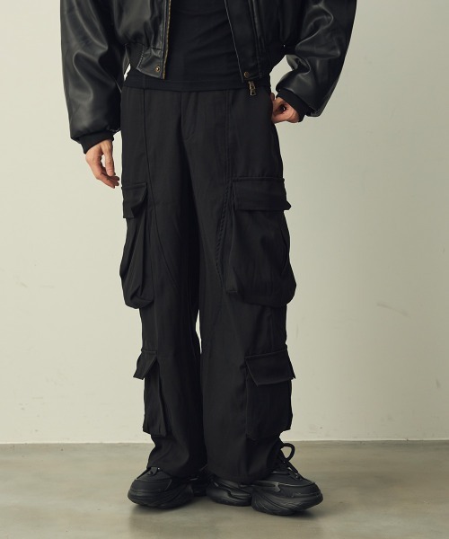Shoowtime(ショウタイム)の「Double cargo wide slacks / ダブルカーゴワイドスラックス(スラックス・メンズ・ブラック・X-LARGE/MEDIUM/LARGE)」の10枚目の写真