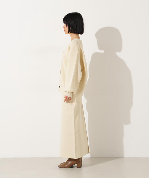 N.（N. Natural Beauty Basic）（エヌエヌナチュラルビューティーベーシック）の「【PS/低身長サイズ】フォルムニットカーデセットアップ（ワンピース・レディース・ブラウン/ブルー/オフホワイト・P/S/MEDIUM）」の11枚目の写真