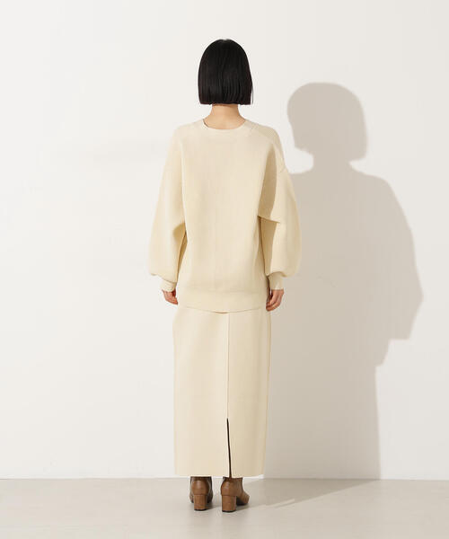 N.（N. Natural Beauty Basic）（エヌエヌナチュラルビューティーベーシック）の「【PS/低身長サイズ】フォルムニットカーデセットアップ（ワンピース・レディース・ブラウン/ブルー/オフホワイト・P/S/MEDIUM）」の12枚目の写真