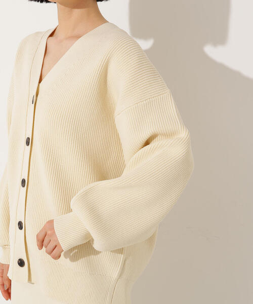 N.（N. Natural Beauty Basic）（エヌエヌナチュラルビューティーベーシック）の「【PS/低身長サイズ】フォルムニットカーデセットアップ（ワンピース・レディース・ブラウン/ブルー/オフホワイト・P/S/MEDIUM）」の14枚目の写真