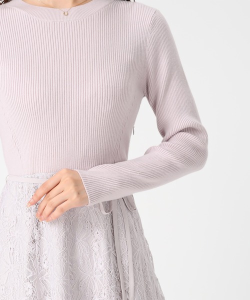 MISCH MASCH（ミッシュマッシュ）の「2025秋冬新作 ラメレースニットドッキングワンピース（ワンピース・レディース・グレー/ブラック/ピンク・ﾌﾘ-）」の9枚目の写真