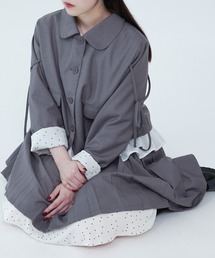 apres jour mignon | 【apresjour mignon soie】dot×ribbon cropped jacket/裏地ドットリボン付きクロップドジャケット(テーラードジャケット)