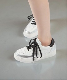 ALL BLACK | 【本革/軽量/263g/厚底/3.5cm/カップインソール】スニーカー(スニーカー)