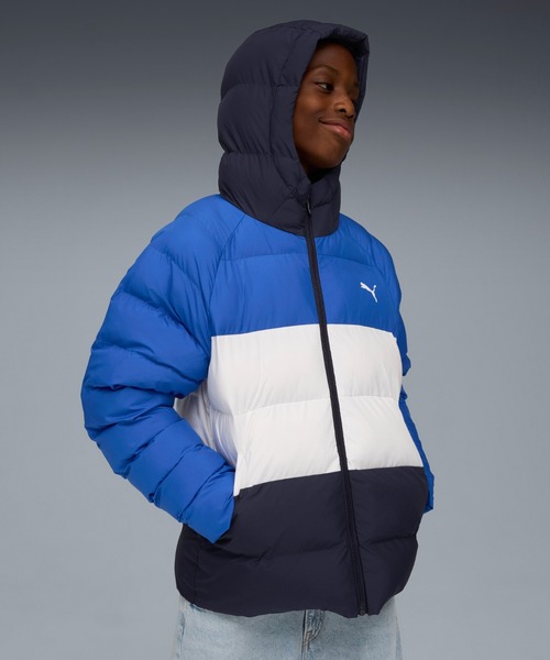 PUMA(プーマ)の「PUMA プーマ キッズ シンセティック フーデッド パッファー ジャケット 120-160cm(ダウンジャケット/コート・キッズ・ブラック/ブルー系その他7・160/150/120/130/140)」の1枚目の写真