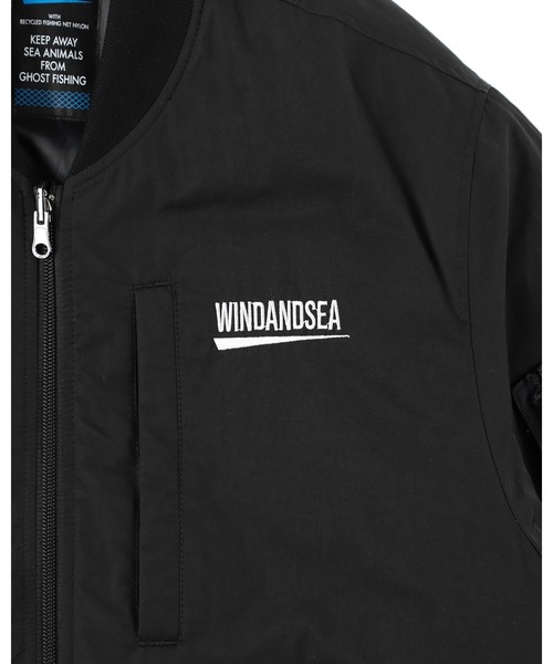 FISHNET RECYCLED NYLON MA-1 JACKET（MA-1）｜WIND AND SEA（ウィン