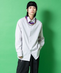 a.p.o.v.（エーピーオービー）の「a.p.o.v. 比翼ボタンオーバーサイズジャージードレスシャツ（シャツ/ブラウス）」