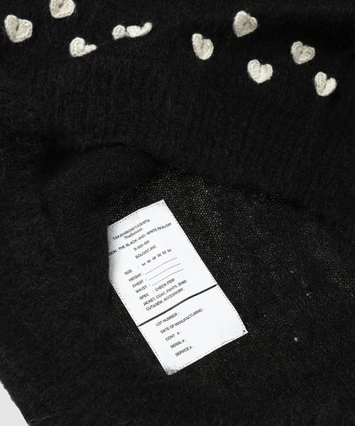 TAKAHIROMIYASHITATheSoloIst.(タカヒロミヤシタザソロイスト)の「heart attached mohaer crew neck sweater.(ニット/セーター・メンズ・グレー/ブラック・48/46)」の5枚目の写真